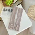Knit leg warmers for women autumn winter button split slouch socks cozy cute style y2k - One Size / Khaki