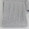 Damen gerippte Zopfmuster Strumpfhose Winter warm einfarbig weiche dicke Baumwolle Leggings - Strumpfhosen ohne Fleece / Hellgrau