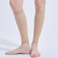Mangas de compresión para pantorrilla beige para deporte, calcetines de soporte. - S / Color Piel