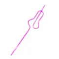 Pink creative party novelty straw, reusable PET drinking straw for wedding celebration events. - Rose Red