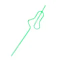 Green creative shaped gourd straw detail, perfect for wedding party drinks and bar decoration. - Green