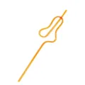 Orange creative party straw, PET reusable shaped drinking straw for wedding event use. - Orange