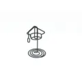 Metal wire graduation cap memo clip table card holder graduation party decor gift desktop. - New Black Graduation Cap / 5cm / Black