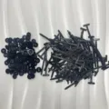 Black nylon cable ties and fastener clips set for car mudguard fender and wire management. - 10 Sets/Bag / Black