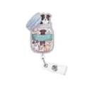 Cute acrylic retractable badge reel featuring cute dog jar design for nurse ID cards - Dog