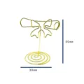Goldener Metalldraht Notizklammer Kartenhalter Abschlussrolle Design Tischfoto Ständer 50mm - Abschluss Entwurf Kartenhalter