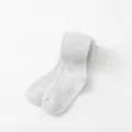 Baby summer thin mesh tights solid color infant breathable footed leggings grey kids socks - S / Gray