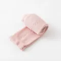 Pink knit baby tights with hollow-out pattern for spring autumn toddler girls daily wear - S / Pink