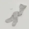 Collant sottili per bambini a righe verticali traforate per bambine grigio abbigliamento comodo - S (Altezza Consigliata 85-95cm) / Grigio chiaro