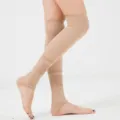 Nude compression stockings high elasticity open toe leg support socks for women medical wear - S / Anti-Thrombosis Mid-Calf Skin