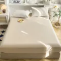 Katoenen Hoeslaken Effen Beige Matrasbeschermer Eenpersoons Tweepersoons Beddengoed Voor Alle Seizoenen - 150x200cm / Hibiscus-Groen