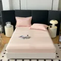 100% katoen roze bloemenprint hoeslaken enkel losse matrasbeschermer voor slaapkamer - 150x200cm / Zuid-Roze