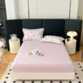 100% katoen geprint hoeslaken enkel fris bloemig kussensloop matrasbeschermer hoes - 150x200cm / Ruofu Blauw