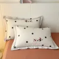 Funda de almohada de algodón estampada con lindo teckel y lunares, ropa de cama suave. - Perro de Queso / Par de Fundas de Almohada 48x74cm