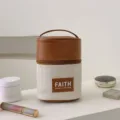 Gewatteerde PU kleurenblok cosmetische tas met handvat, stijlvolle cilindrische make-up organizer. - Verticaal / Bruin