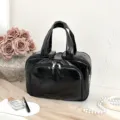 Zwarte cosmetische tas met grote capaciteit draagbare reistoilettas multifunctionele pouch - Zwart