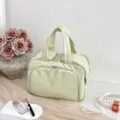 Grote cosmetische tas draagbare reizen make-up opslag etui lichtgroen wash organizer - Groen
