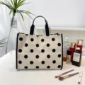 Grote capaciteit pols stippen canvas cosmetische tas draagbare make-up opbergtas reizen - Stijl 4