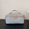 Velvet cosmetic bag large capacity travel makeup pouch portable toiletry organizer grey - Gray