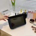 Zwarte minimalisten transparante cosmetische tas, grote capaciteit make-up opslagetui. - Zwart