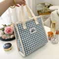 Hondevoet cosmetische tas grote capaciteit handgedragen make-up opslag retro stijlvolle tas - Blauw