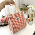 Nieuwe hanenpoten cosmetische tas grote capaciteit draagbare make-up opbergtas retro. - Rood