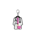 Cute medical nurse doctor lab coat PVC soft rubber keychain pendant charm bag accessory - 01