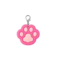 Détail de porte-clés patte d'animal rose, charm patte de chat mignon avec mousqueton. - 06