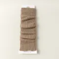 Autumn winter ribbed knit leg warmers, cozy long boot socks for women and girls daily wear. - One Size / Brown