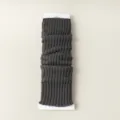 Calentadores de punto gris oscuro para mujer de invierno, polainas cálidas de rayas verticales - Talla Única / Gris oscuro