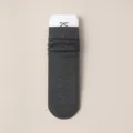 Femmes mignon nœud brodé tube moyen chaussettes coton respirant gris style quotidien - Taille unique / Gris Moyen