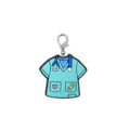 Blue medical scrub PVC keychain nurse uniform charm with lobster clasp cute gift accessory - 16