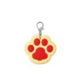 Porte-clés mignon patte de chat dessin animé jaune rouge silicone pendentif sac cadeau - 05