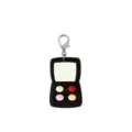 Schattige PVC make-up palet sleutelhanger met karabijnhaak en stijlvolle tas hanger. - Zwart en Rood (02)