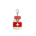 Cute PVC nurse medical bottle keychain with silver lobster clasp for creative gifts and bags. - Medical Bottle