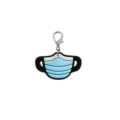 Blue cartoon medical mask PVC keychain with lobster clasp, cute nurse gift bag pendant and accessory. - Style 08