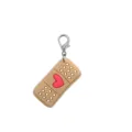 Cute PVC band-aid heart keychain, medical nurse bag charm, stylish keyring and pendant. - 11