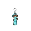 Cartoon nurse doctor keychain with lobster clasp cute medical worker PVC pendant bag accessory - 08