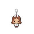 Nurse cartoon keychain, cute medical style pendant with lobster clasp, accessory variant. - 09
