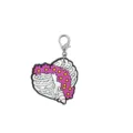 PVC soft rubber rib cage heart keychain cute floral bag charm lobster clasp pendant - 19