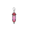 Cute pink syringe cartoon keychain with lobster clasp, perfect trendy gift accessory. - 22