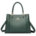 Donkergroene dames handtas elegante schoudertas crossbody tas mode shopper stijlvol nu - Groen