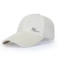 Close up view of breathable mesh baseball cap detail, quick dry sports cap texture display. - Adjustable / Off White
