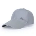Grey quick-drying mesh baseball cap for men, breathable summer outdoor sports sun hat. - Adjustable / Light Gray