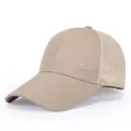 Summer breathable mesh baseball cap for men outdoor sports fishing sun protection sunshade hat - Khaki