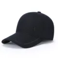 Men's Winter Warm Fleece Baseball Cap Outdoor Casual Thickened Windproof Visor Hat - Adjustable / Blue