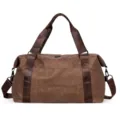 Large capacity leopard print travel duffel bag lightweight waterproof gym fitness luggage - Tan