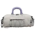 Large capacity gym duffel bag for sports travel, dry and wet separation travel shoulder bag. - Gray