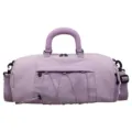 Large capacity purple gym duffel bag with dry wet separation, perfect for travel, yoga and sports. - Light Purple