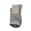 Calcetines grises de lunares con vuelta algodon visualizacion principal del producto - Talla única / Gris claro